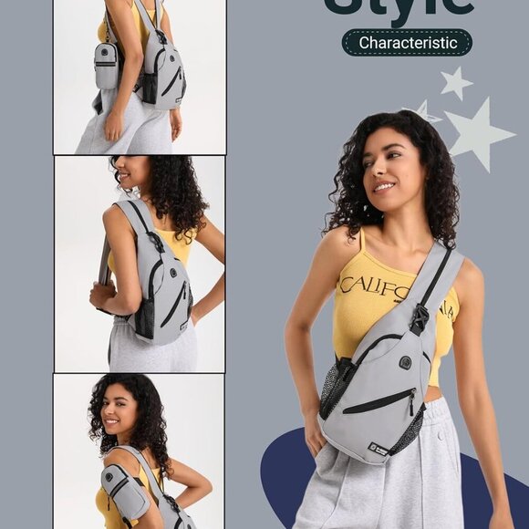 Stylish Anti-Theft Crossbody Bag with Detachable Phone Pouch - Travel Ready - Picture 2 of 7